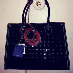 ARCADIA ITALIAN LEATHER BLACK PURSE WITH TAGS